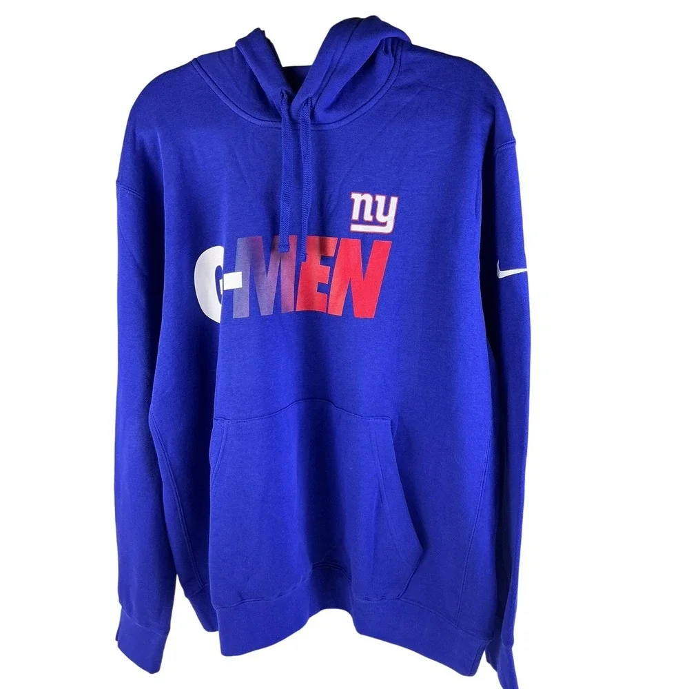 Nike New York Giants G-Men Hoodie Blue NFL Team Apparel‎ Men's XL NWT